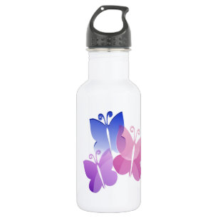 Farbige Schmetterlinge Trinkflasche