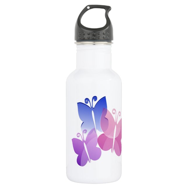 Farbige Schmetterlinge Trinkflasche (Vorderseite)
