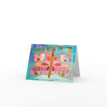 farbige Schmetterlingskarte