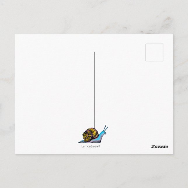 farbige Schnecke Postkarte (Rückseite)