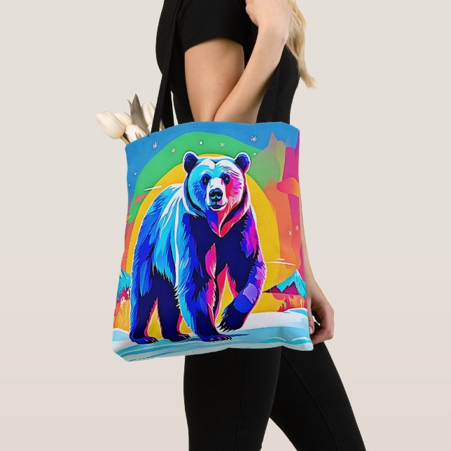 Farbige Schnee-Bär-Kunst (Von Nahem)