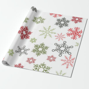 Farbige Schneeflocken Weihnachtsverpackung Geschenkpapier