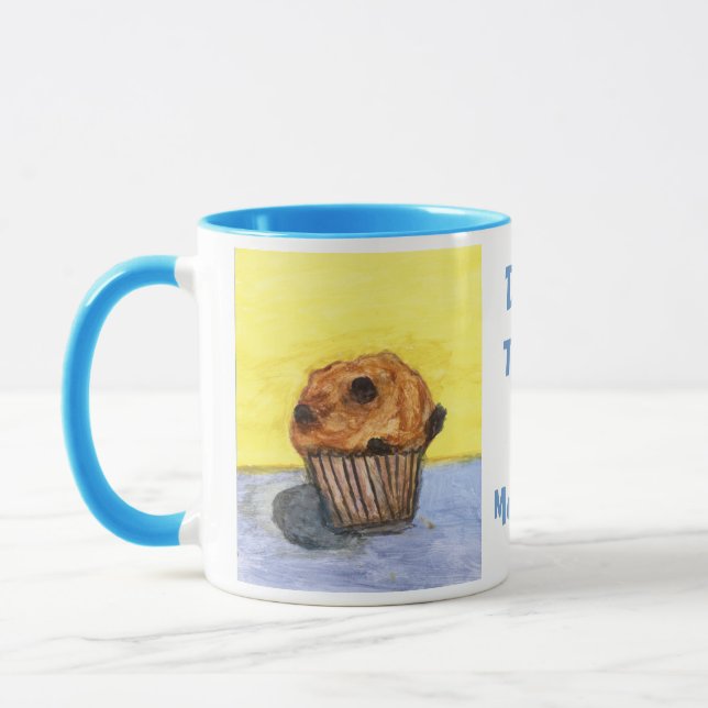 Farbige Schokolade Chip Muffin Keramik Tasse (Links)