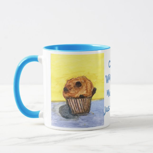 Farbige Schokolade Chip Muffin Keramik Tasse (Links)