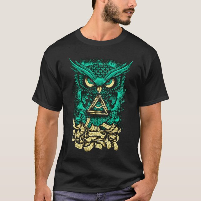 Farbige Schüssel Kunst schöne grafische Tattoo-Des T-Shirt (Vorderseite)
