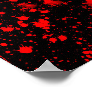 Farbige schwarze rote Farbspritzer künstlerischer Poster