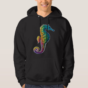 Farbige Seepferdchen Unterwasser Tauchen Aquari Hoodie