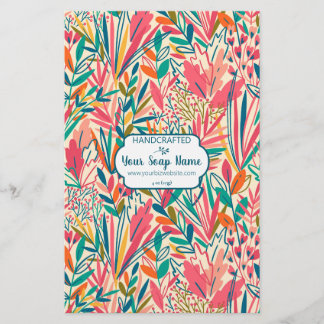 Farbige Seifenwrap aus Blumen - Flyer Papier