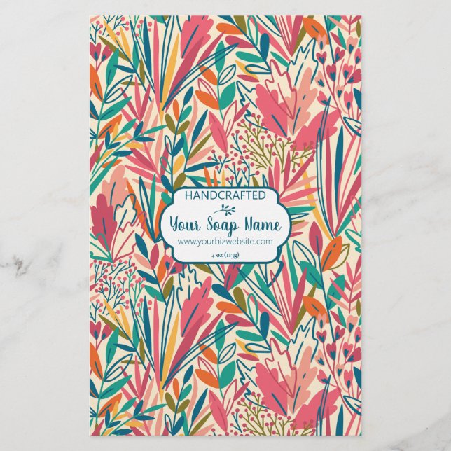 Farbige Seifenwrap aus Blumen - Flyer Papier (Vorne)