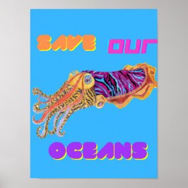 Farbige Sepien Poster