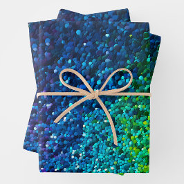 Farbige Sequin Art Wrapping Paper Sheets Geschenkpapier Set
