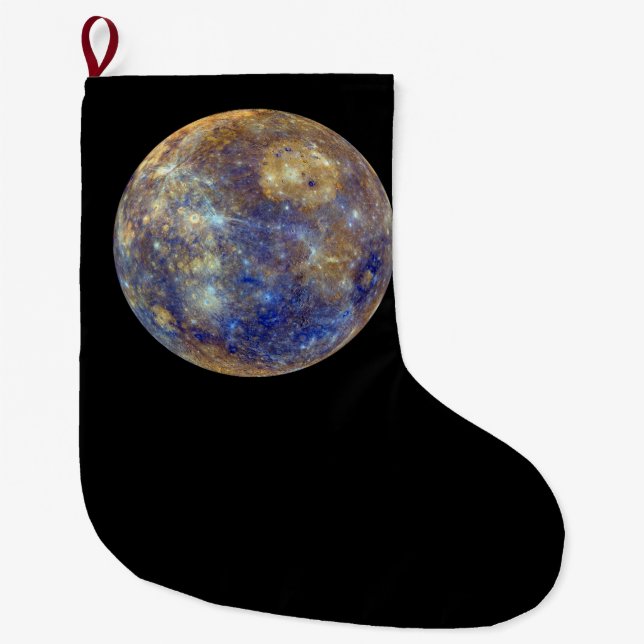 Farbige Sicht auf Quecksilber Großer Weihnachtsstrumpf (Vorderseite)