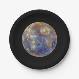 Farbige Sicht auf Quecksilber Pappteller