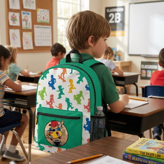 Farbige Skateboarder-Kinder Bedruckter Rucksack