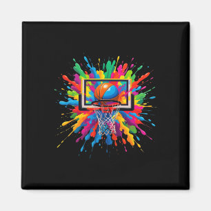 Farbige Sketll Tie Dye Hoop Netz Slam Dunk Splash Magnet