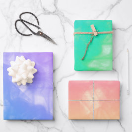 Farbige Smokey-Schmuckstücke Dekoupage Geschenkpapier Set