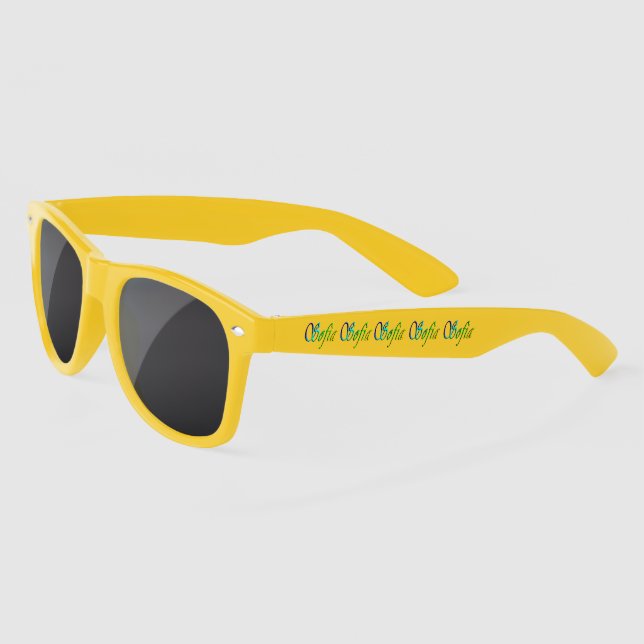 Farbige Sofia-Namen, UV-Schutzbrille, (Links)