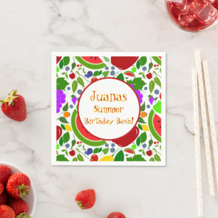 Farbige Sommerfrüchte Serviette