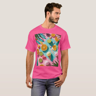 Farbige Sommerstimmung Tropisches Design – Helle Z T-Shirt