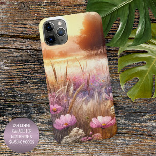 Farbige Sonnenuntergangs-Wildblumen-Blumen-Aquarel iPhone 16 Pro Max Hülle