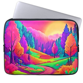 Farbige Sonnenuntergangsansicht Laptopschutzhülle