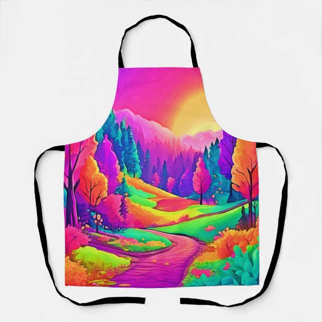 Farbige Sonnenuntergangsansicht Schürze (Vorderseite)
