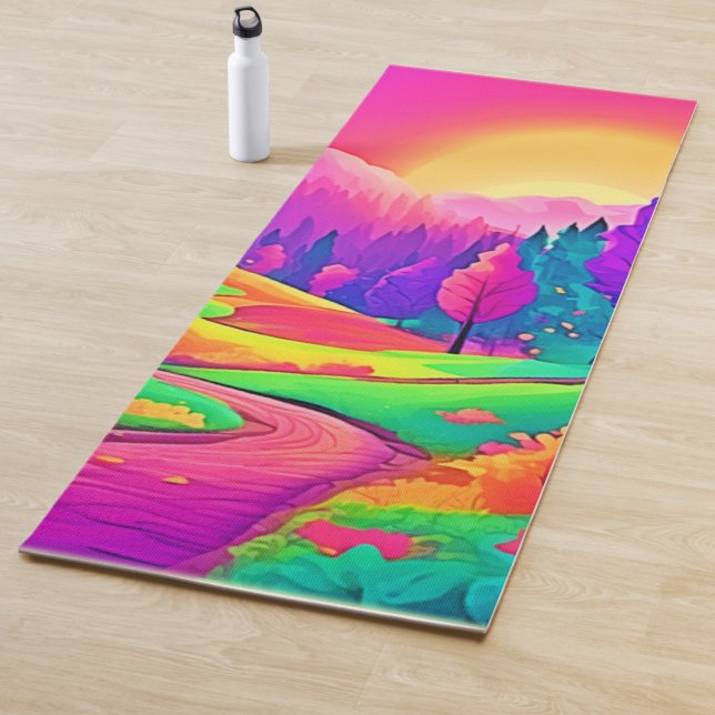 Farbige Sonnenuntergangsansicht Yogamatte (Beispiel)
