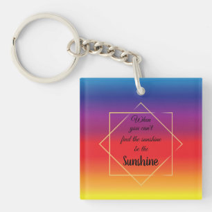 farbige Sonnenuntergangsfarben mit inspirierendem  Schlüsselanhänger