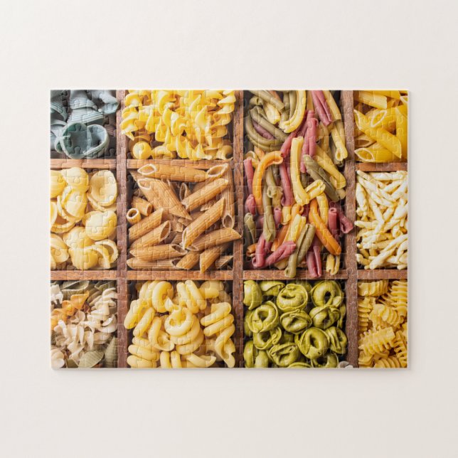 Farbige Sorten von Pasta Food Puzzle (Horizontal)