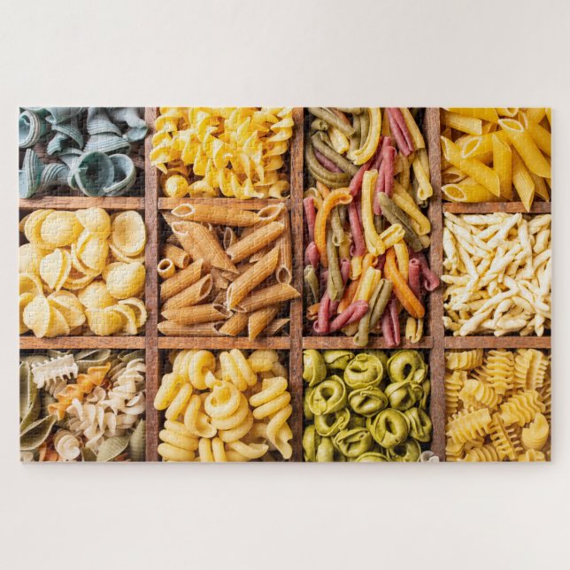 Farbige Sorten von Pasta Food Puzzle (Horizontal)