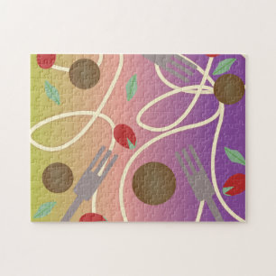 Farbige Spaghetti Ombre Regenbogen Puzzle