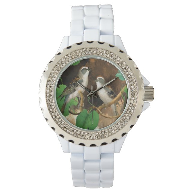 Farbige Sparrows Armbanduhr (Vorderseite)