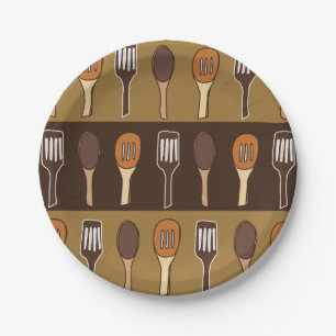 Farbige Spatula Küchen Kochparty Pappteller