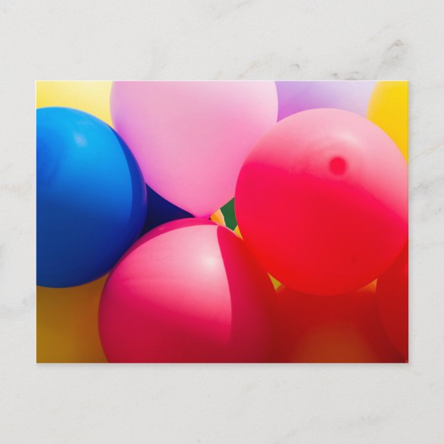 Farbige Spielzeugballoons Postkarte (Vorderseite)