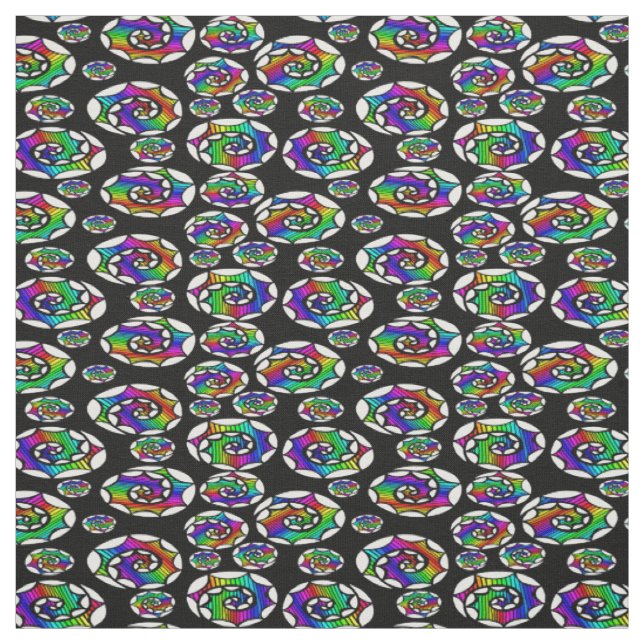 Farbige Spiralen Stoff (Muster)