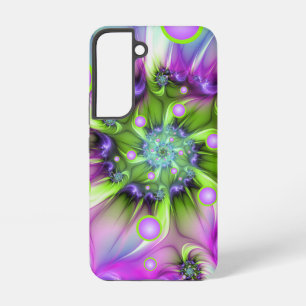 Farbige Spiralenrunde Formen Abstrakte Fraktal-Kun Samsung Galaxy Hülle
