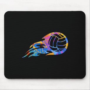 Farbige Sport Volleyball Grafik - Volleyballer D Mousepad