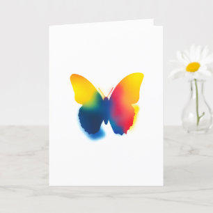 Farbige Spray Paint Butterfly Silhouette Card Karte