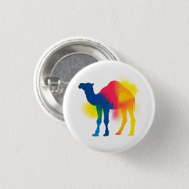 Farbige Spray Paint Camel Silhouette Rundtaste Button