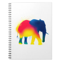 Farbige Spray Paint Elephant Silhouette