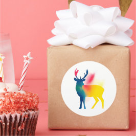 Farbige Spray Paint Silhouette Aufkleber