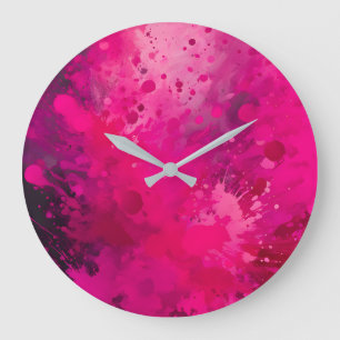 Farbige Spritzer Malerische Kunst Uhr