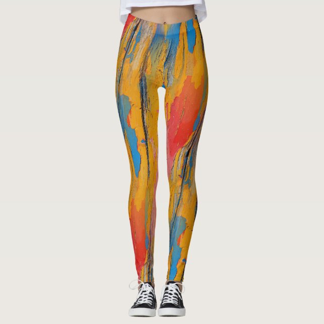 Farbige Spritzfarbe Leggings (Vorderseite)