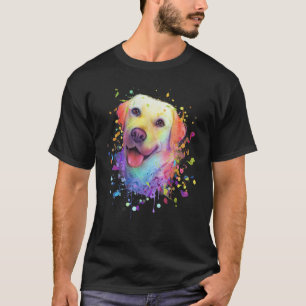 Farbige Spritzkunst Labrador Retriever Portrait La T-Shirt