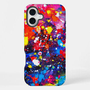 Farbige Spritztechnik-Leinwandkunst iPhone 16 Plus Hülle