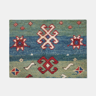 Farbige Stahlblau hellgrün  Fußmatte