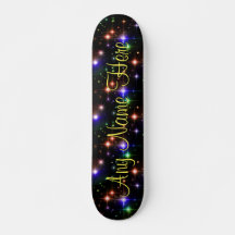 Farbige Stars Personalisiert Name Skate Board