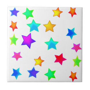 Farbige Stars Tile Fliese
