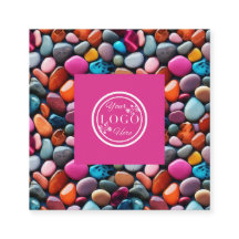 Farbige Steine Rosa Visitenkarte