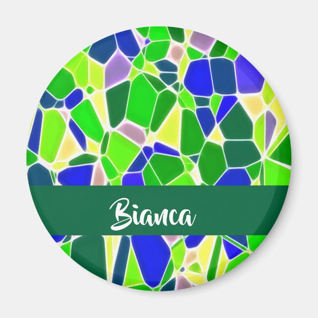 Farbige Steinformen Magnet (Vorne)